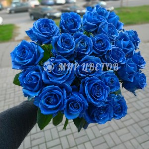  Букет синих роз