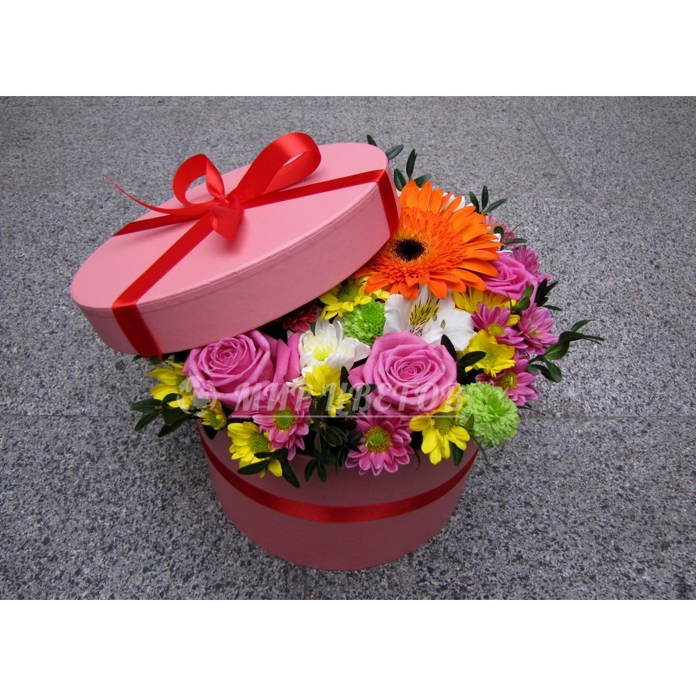 Коробка Шляпная  flowerbox